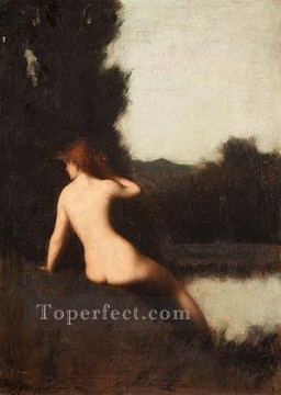 Jean Jacques Henner Painting - un bañista desnudo Jean Jacques Henner